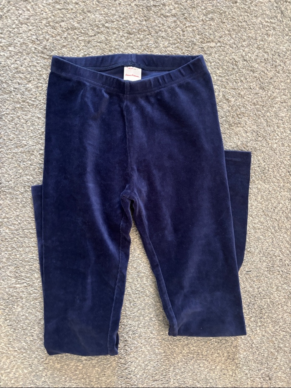 Hanna Andersson Navy Velour Kids Leggings